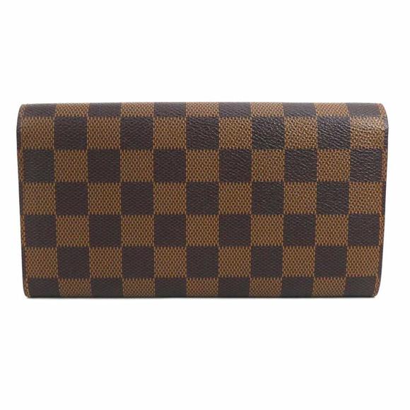 LOUIS VUITTON Long Wallet Damier Portefeuille Sarah Canvas Brown Unisex - Picture 2 of 5